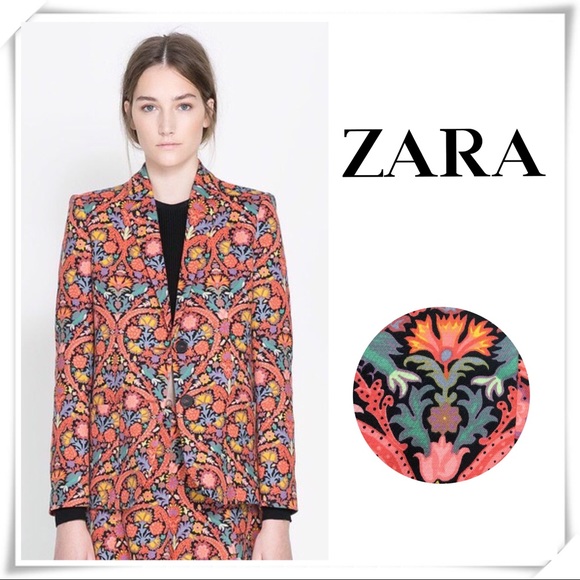 zara paisley blazer